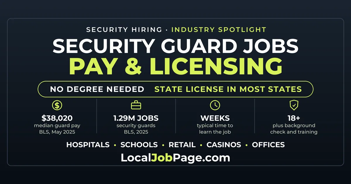 Security Guard Jobs: What They Pay and How to Get Licensed